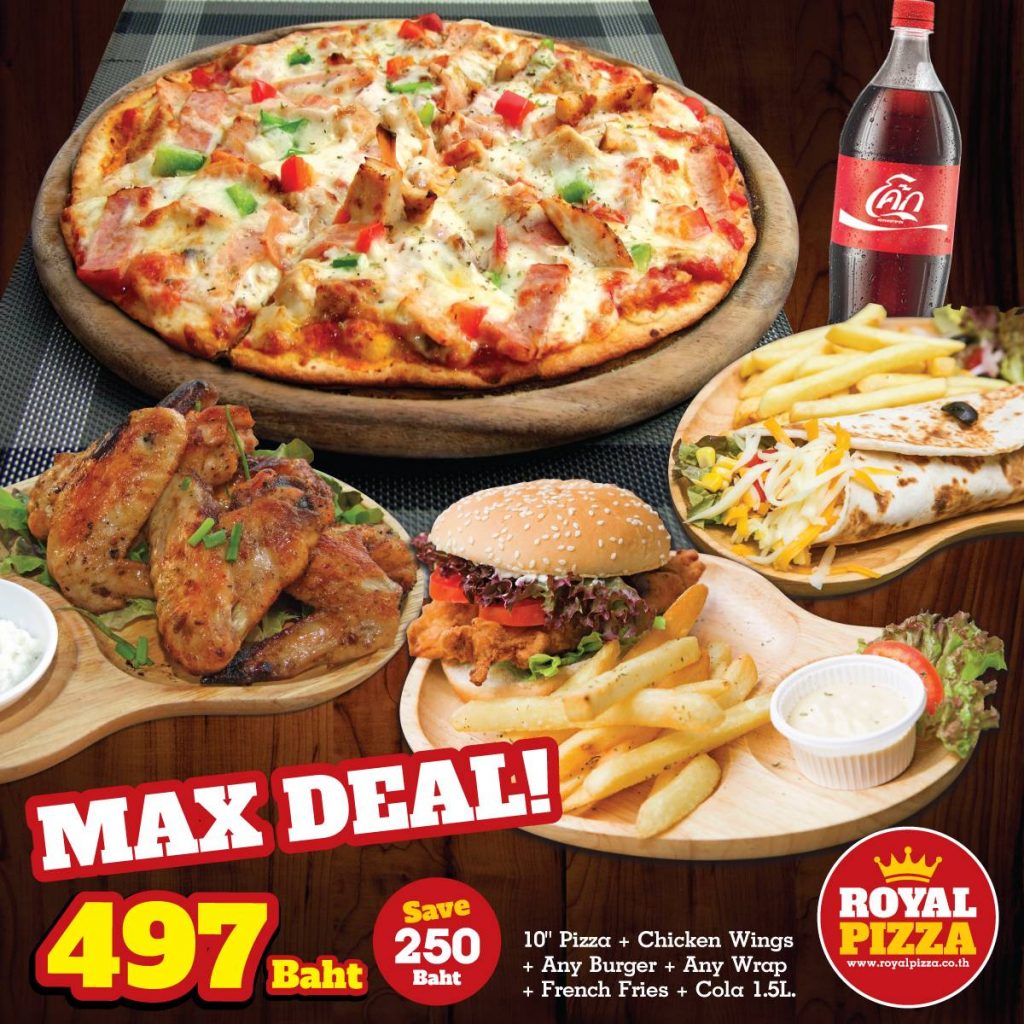 Max Deal Combo | Royal ♛ Pizza Delivery Bangkok