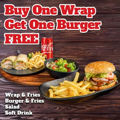 Buy One Wrap Get One Burger